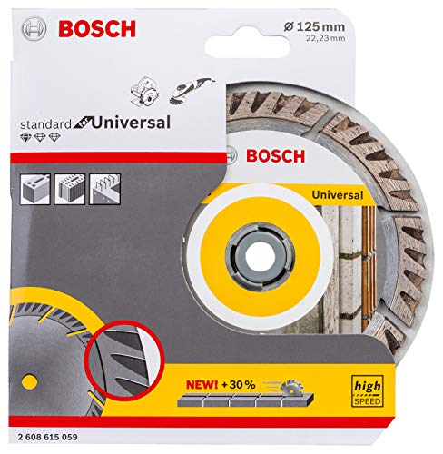 Bosch Professional Diamanttrennscheibe Standard for Universal (Beton und Mauerwerk, 125 x 22,23 mm, Zubehör Winkelschleifer)