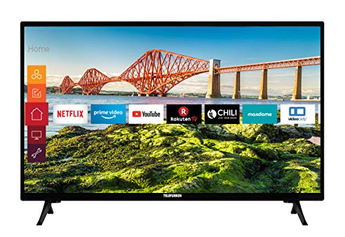 Telefunken XH24J501V 24 Zoll Fernseher (Smart TV inkl. Prime Video / Netflix / YouTube, HD ready, 12 Volt, Works with Alexa, Triple-Tuner) [Modelljahr 2021]