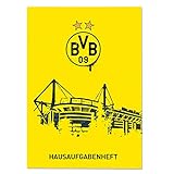 Borussia Dortmund Unisex Bvb Hausaufgabenheft, gelb, Einheitsgröße EU