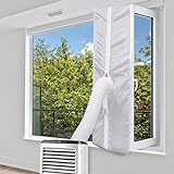 Sekey Fensterabdichtung für Mobile Klimageräte 500×45 CM, Klimaanlagen,Wäschetrockner,Ablufttrockner,Hot Air Stop mit Reißverschluss zum Anbringen an Balkontüren,Alternative zur Fensterabdichtung