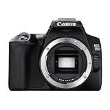 Canon EOS 250D Digitale Spiegelreflexkamera Gehäuse Body (24, 1 Megapixel, 7, 7 cm (3 Zoll) Vari-Angle Display, APS-C-Sensor, Dual Pixel CMOS AF, 4K, Full-HD, DIGIC 8, WLAN, Bluetooth), schwarz
