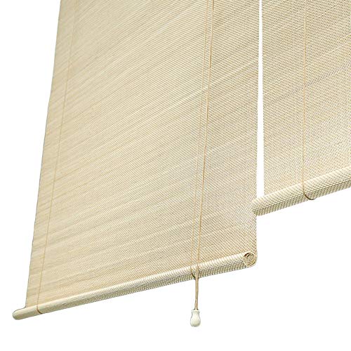 Seitenzug- & Springrollos Jalousien Moderne Einfachheit Holzjalousien, Natürlich Bambus Rollläden für Blackout/Sonnenschutz / / UV-Schutz, Anpassbar (Color : W×H, Size : 120×280cm)