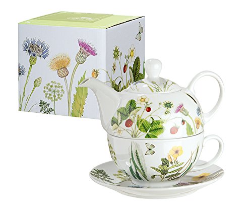 Teekanne aus Porzellan mit Blumenmotiv (Wild Flower)