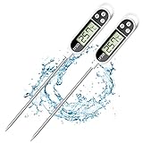 Firschoie 2 Stück Digitale Küchenthermometer, Digitales Thermometer für Lebensmittel mit langen Sonden, Thermometer zum Kochen Grillthermometer, für die Küche zum Kochen, Backen, Grillen, Babynahrung
