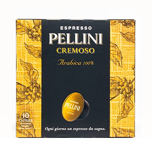 Pellini Caffè, Espresso Pellini Cremoso, kompatibel mit Nescafé Dolce Gusto - 6 Packungen mit 10 Kapseln (insgesamt 60 Kapseln)
