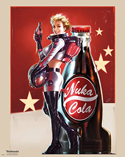 GB eye Ltd, Fallout 4, Nuka Cola, Mini-Poster, (40 x 50 cm), Holz, mehrfarbig, 65 x 3,5 x 3,5 cm