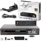 Leyf Satellite Receiver PVR Recording Function Digital Satellite Receiver (HDTV, DVB-S/DVB-S2, HDMI, SCART, 2X USB, Full HD 1080p) [Pre-Programmed for Astra, Hotbird and Türksat] + HDMI Cable