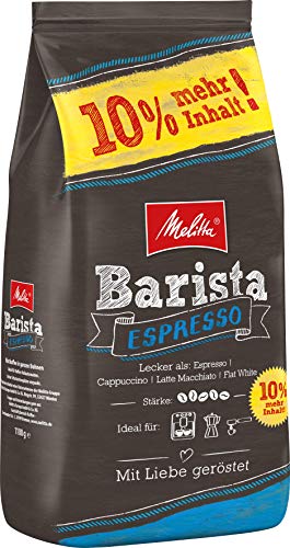 Melitta Ganze Kaffeebohnen, kraftvoll und würzig, Barista Espresso, 1100 g