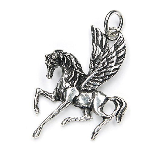 Pegasus Schmuck Anhänger 925er Silber mystischer Kettenanhänger Damen Herren großer Schmuckanhänger