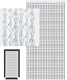 DEFACTO®Türvorhang Fadenvorhang 100x220 cm CHRISTALL PVC Vorhange PVC Streifen Glitzer Glanz 100% Made in Italien