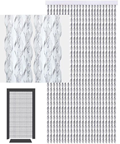 Defacto Türvorhang Fadenvorhang Balkontürvorhang Vorhang PVC - Christall 100% Made in Italy (Transparent, 90x200 cm)