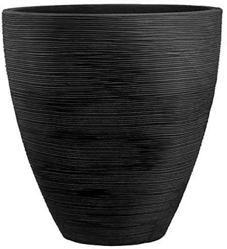 Dehner Pflanzvase Vino, Ø 40 cm, Höhe 42 cm, Kunststoff, anthrazit