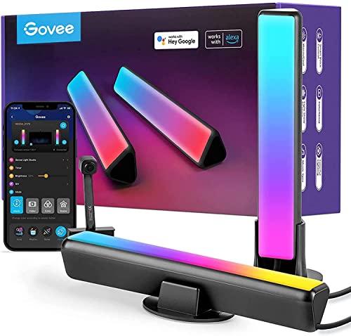 Govee Smart LED Lightbar, WiFi RGBIC LED TV Hintergrundbeleuchtung mit Kamera, Gaming Lampe Sync mit Musik, funktioniert mit Alexa und Google Assistant, LED Play Light Bar für 27-45 Zoll Fernseher PC