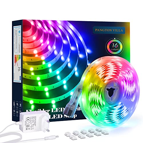 LED Strip RGB 5m LED Licht Streifen SMD 5050 Leds mit Netzteil, Fernbedienung Led stripes Lichtband Leiste Band Beleuchtung