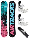 Airtracks Damen Snowboard Set - Board Polygonal 154 - Softbindung Master W M - SB Bag