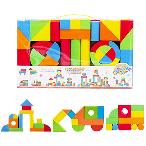 YAWJ Bausteine aus Schaumstoff Spielzeug für das kreative Lernen von Kindern Set von 131 Stück