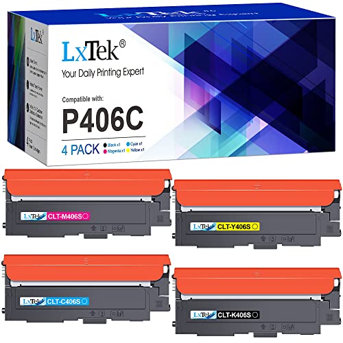 LxTek Kompatibel Tonerkartusche als Ersatz für Samsung CLT-406S CLT-P406C 406S CLT-K406S für Xpress C460W C410W C460FW C460 CLP-365 CLX-3305W CLX-3300 CLX-3305 CLX-3305FN CLX-3305W CLP-365W (4er-Pack)