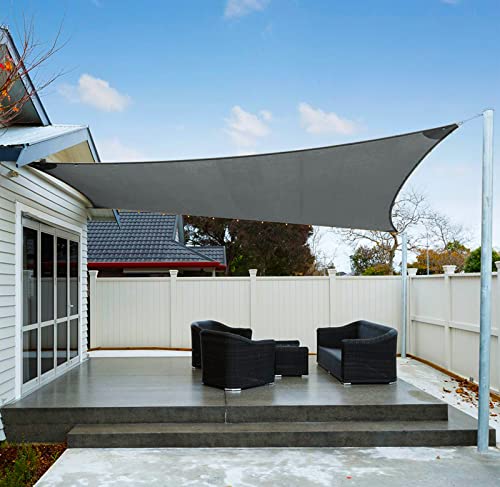 AXT SHADE Sonnensegel Wasserdicht Rechteckig 2x3m Wetterschutz Sonnenschutz PES Polyester mit UV Schutz für Terrasse Balkon Garten-Grau Anthrazit