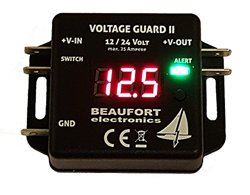 BEAUFORT electronics V-Guard II - Programmierbarer Batteriewächter 12V & 24V mit Display