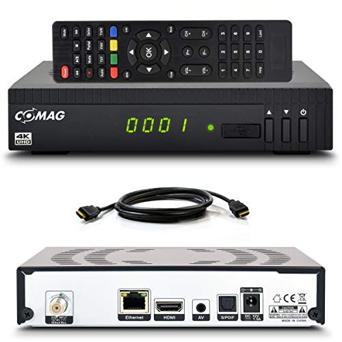 Comag HD25 HD Sat Receiver mit USB Aufnahmefunktion PVR + Mediaplayer mit HDMI Kabel, Astra vorinstalliert Digital Satelliten Receiver DVB-S2, HDMI, Full HD, HDTV