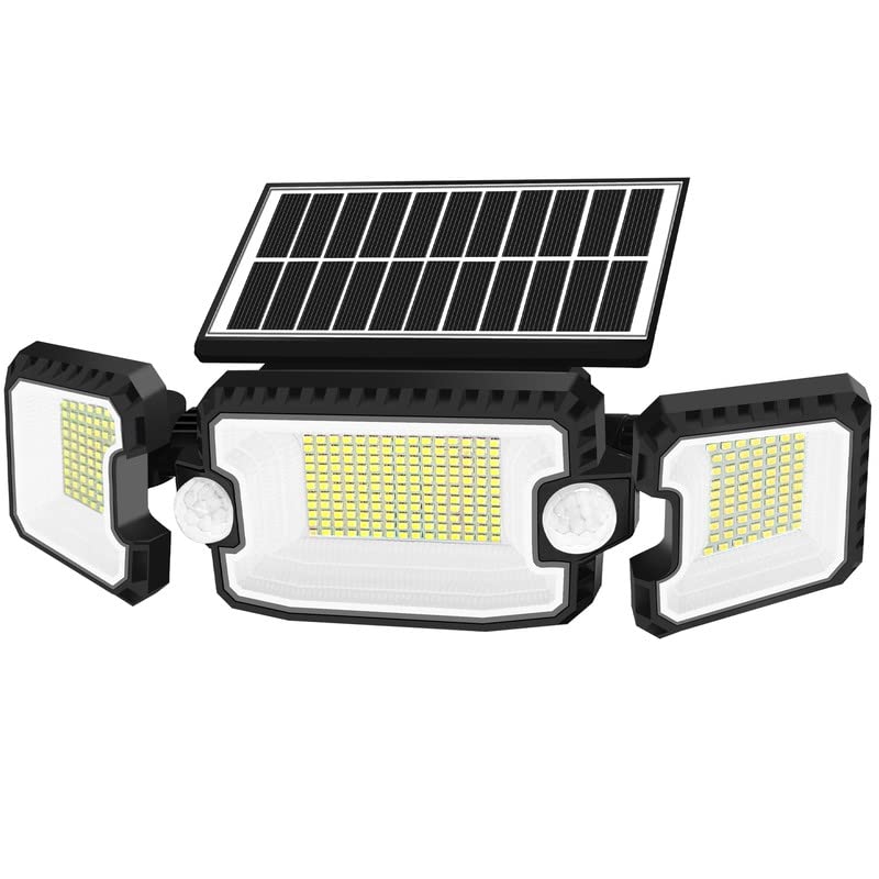 FLITI Solarlampen für Außen mit Dual Bewegungsmelder, bewegungsmelder licht flood light outdoor, IP65 Wasserdicht