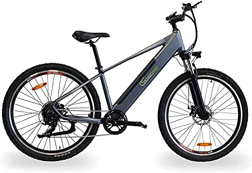 SachsenRAD E-Bike R8 Flex 27,5 Zoll Mountainbike, 250W Motor, 36V 300W Akku 25km/h bis 70KM, Shimano 7-Gang Scheibenbremse, LED-Display Vorderlicht mit StVZO-Zertifiziert, Damen Herren Elektro Fahrrad