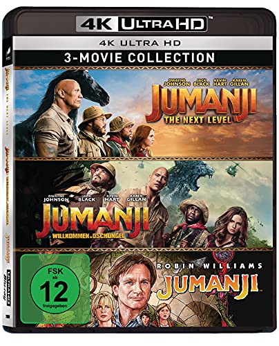 Jumanji 1-3 - 3-Disc-Set (3 4K Ultra-HD, Limited Edition) exklusiv bei Amazon.de [Blu-ray]