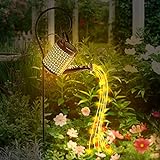 Solar Gießkanne Lichter LED Außen SolarLaterne Lampe lichterketten für aussen Garten, Fairy LED Solarleuchten Art Metall Vintage Deko Lampe für Yard Balkon Garden Path Lamp (mit Halterung)