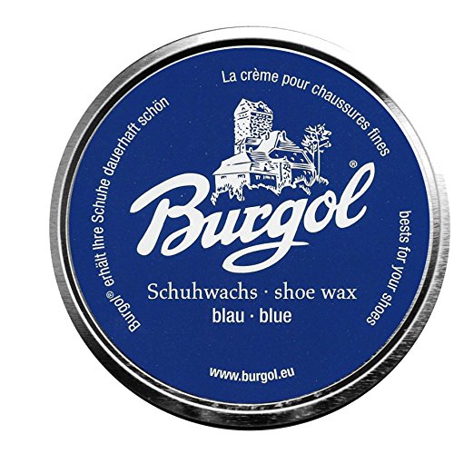 Burgol Schuhwachs - Lederpflege Schuhcreme shoe wax 100 ml Blechdose: Farbe: Schuhwachs Blau