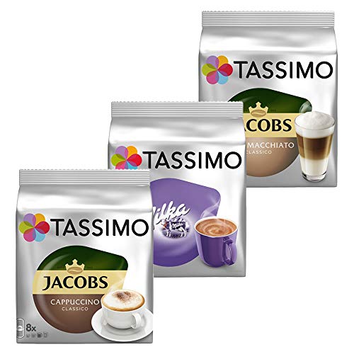 Tassimo Cream Collection, 3 Sorten, Kaffee, Kakao, Milchkaffee, Kapseln, 24 T-Discs