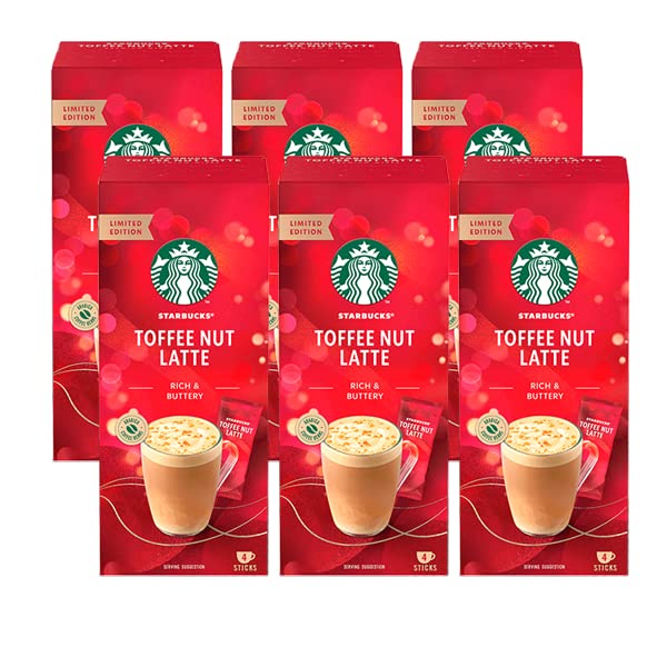 Starbucks® Toffee Nut Latte Limited Edition, Instant Kaffee, 6 x 4 Sticks