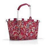 reisenthel carrybag paisley ruby - Stabiler Einkaufskorb mit viel Stauraum und praktischer Innentasche - Elegantes und wasserabweisendes Design