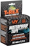T-Rex 827-00 Waterproof Tape – Wasserdichtes, wetterfestes Reparaturband zum Befestigen und Abdichten – 50mm x 1,5m