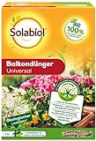 Solabiol Bio Balkondünger Universal, Blumendünger mit Wurzelstimulator und natürlicher Sofort- und Langzeitwirkung, 1,5 kg