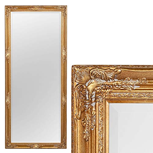 LEBENSwohnART Spiegel House barock Antik-Gold 180x80cm Wandspiegel Flurspiegel Badspiegel