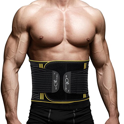 Rückenbandage Rücken Gurt - Rückenbandage Sport Rückenstützgürtel Fitness Rückengurt mit Stabilisierungsstäben und Zuggurt zur effektvoller Schmerzreduktion und Haltungskorrektur für Damen Herren