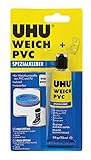 UHU Spezialkleber WEICH PVC, Spezialkleber zum Kleben von Weich-PVC, transparent, Tube 30 g