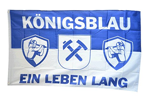 Flaggenfritze® Flagge Fanflagge Gelsenkirchen - Königsblau EIN Leben lang - 90 x 150 cm