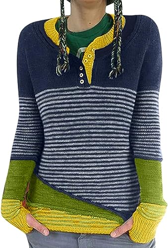 YUTILA Damen Strickpullover Einfache Mode Damen Warm Pullover Strick Pulli Winter Frauen Sweater Kaschmir Touch Pullunder