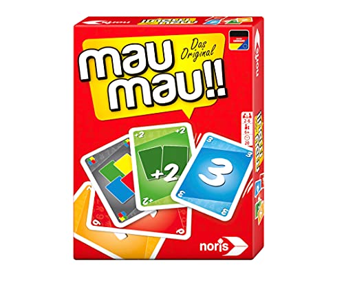 Noris 606264441, Mau Mau, das weltbekannte Kartenspiel mit einem originellen Blatt, für 2 bis 6 Spieler ab 6 Jahren