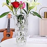 Glas Blumenvase, Moderne minimalistische Vase Nordic Glass Floral Handmade Flower Arrangement Dekoration Hydroponic Ornament für Home Esstisch, Geschenk für Hochzeit, Housewarming Party