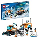 LEGO City Arktis-Schneepflug mit mobilem Labor, BAU-Schneefahrzeug Spielzeug, enthält einen Meteoriten, 4 Minifiguren und 3 Eisbärenfiguren, Kinder ab 6 Jahren 60378