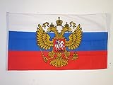 AZ FLAG Flagge Russland MIT Adler 90x60cm - RUSSISCHE Fahne 60 x 90 cm - flaggen Top Qualität