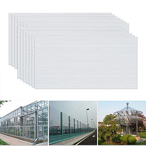 HENGMEI 14x Polycarbonat Doppelstegplatten 4mm Hohlkammerstegplatten10,25 m² UV-beständigen Stegplatten für Gewächshaus, Garten Treibhaus - Transparent