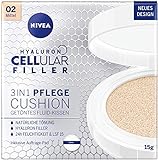 NIVEA Cellular Expert Finish 3in1 Pflege Cushion für mittlere Hauttöne (15 g), Make-up mit Hyaluron, Kollagen-Booster und LSF 15, feuchtigkeitsspendende Cushion Foundation