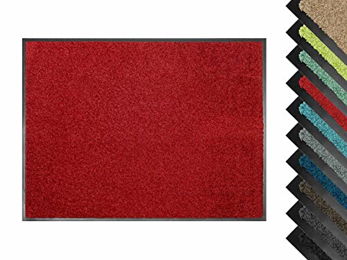 Primaflor Fußmatte - Robuste Schmutzfangmatte - Hochwertiger Fußabreter - Eingangsmatte - Sauberlaufmatte - Türmatte - Eingangsmatte - CLEAN – Rot - 40x60 cm