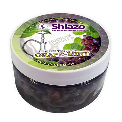 Shiazo 100gr. Dampfsteine Stein Granulat - Nikotinfreier Tabakersatz (Trauben Minze)