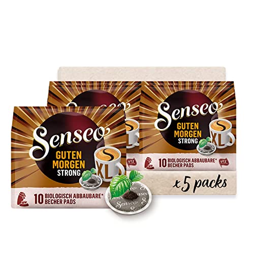 Senseo® Pads Guten Morgen Strong XL - Kaffee UTZ-zertifiziert - 5 Packungen x 10 Becherpads