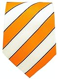 Scott Allan Herren Krawatte mit Streifen, gewebte Krawatte - Orange -