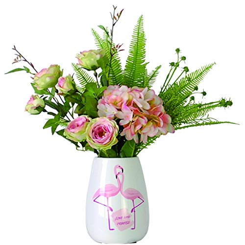 Künstliche Blume Simulierte Hydrangea Roses Einfache Nordic Style Fashion-Fälschungs-Blumen-Bonsais for Wohnzimmer Tische Büro Platz Künstliche Blumen Ewige Blume